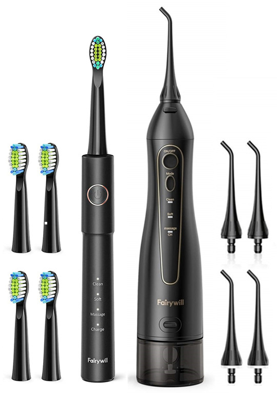 Ирригатор Fairywill 5020E + электрическая зубная щетка Fairywill E11